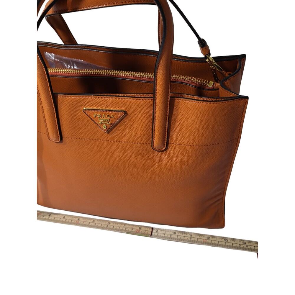 AUTHENTIC LUXURY PRADA SAFFIANO SHOULDER BAG HANDBAG ORANGE - Picture 4 of 8